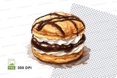 Chocolate eclair clipart png Product Image 1