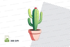 Cactus in pot clipart png Product Image 1