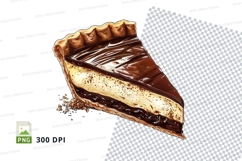 Clipart png - slice of chocolate cream pie Product Image 1