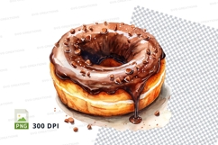 Chocolate doughnut clipart png Product Image 1