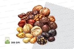 Assorted nuts clipart png Product Image 1