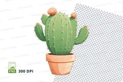 Cactus in pot clipart png Product Image 1