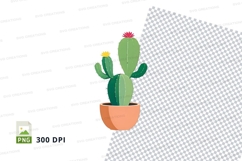 Cactus in pot clipart png Product Image 1