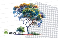 Watercolor tree illustration png Product Image 1
