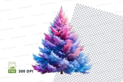 Colorful christmas tree clipart png Product Image 1