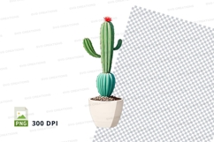 Cactus in pot clipart png Product Image 1