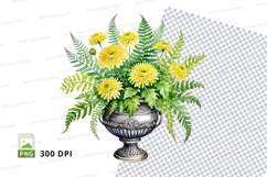 Floral arrangement in vase clipart png Product Image 1