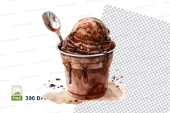 Chocolate ice cream in a cup mockup Product Image 1