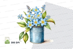 Chocolate chip cookie dough in blue bowl mockup Product Image 1