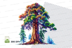 Colorful tree clipart png Product Image 1