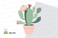 Cactus in pot clipart png Product Image 1