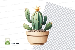 Cactus in pot clipart png Product Image 1