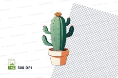 Cactus in pot clipart png Product Image 1