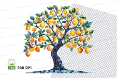 Citrus tree illustration clipart png Product Image 1