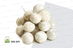 Clipart png of a pile of white golf balls Product Image 1