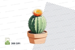 Cactus in terracotta pot clipart png Product Image 1