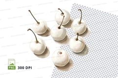 White cherries clipart png Product Image 1