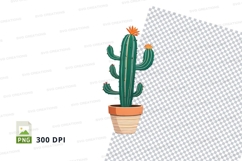 Cactus in pot clipart png Product Image 1