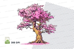 Pink cherry blossom tree clipart png Product Image 1
