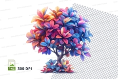 Colorful tree clipart png Product Image 1