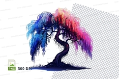 Colorful willow tree clipart png Product Image 1