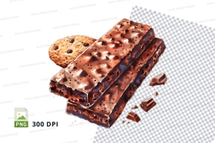 Chocolate bar and cookie clipart png Product Image 1