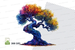Abstract rainbow tree clipart png Product Image 1