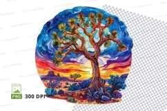 Desert tree landscape clipart png Product Image 1