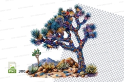 Colorful joshua tree clipart png Product Image 1