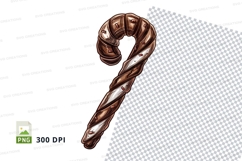 Chocolate candy cane clipart png Product Image 1