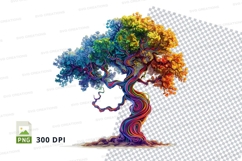 Rainbow tree clipart png Product Image 1