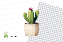 Clipart png of a cactus in a pot Product Image 1