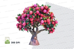 Clipart png of a tree with pink fruits Product Image 1