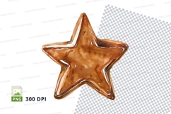 Brown star-shaped candle holder mockup Product Image 1