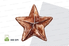 Chocolate star clipart png Product Image 1