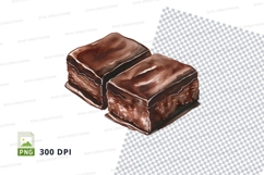Chocolate covered dessert square clipart png Product Image 1