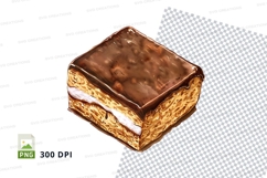 Chocolate covered pastry square mockup Product Image 1