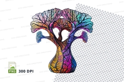 Colorful tree clipart png Product Image 1