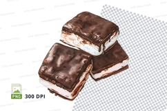 Chocolate covered marshmallow square clipart png Product Image 1