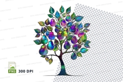Colorful tree clipart png Product Image 1