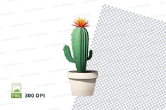 Cactus in pot clipart png Product Image 1