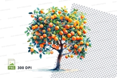 Orange tree clipart png Product Image 1