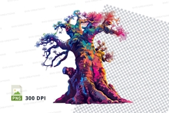 Colorful abstract tree clipart png Product Image 1