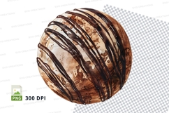 Chocolate drizzled donut mockup Product Image 1
