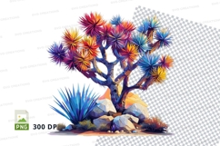 Colorful joshua tree clipart png Product Image 1