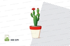 Cactus in pot clipart png Product Image 1