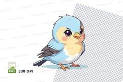 Cartoon blue bird clipart png Product Image 1