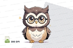 Cartoon owl clipart png Product Image 1