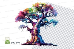 Rainbow tree clipart png Product Image 1