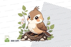 Bird in a nest clipart png Product Image 1